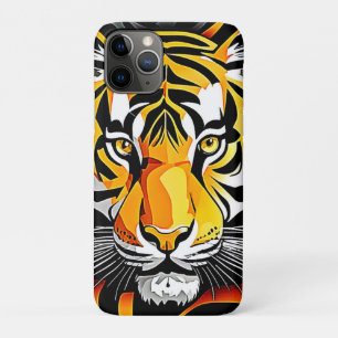 Abstract Tiger Art iPhone 11 Pro Case