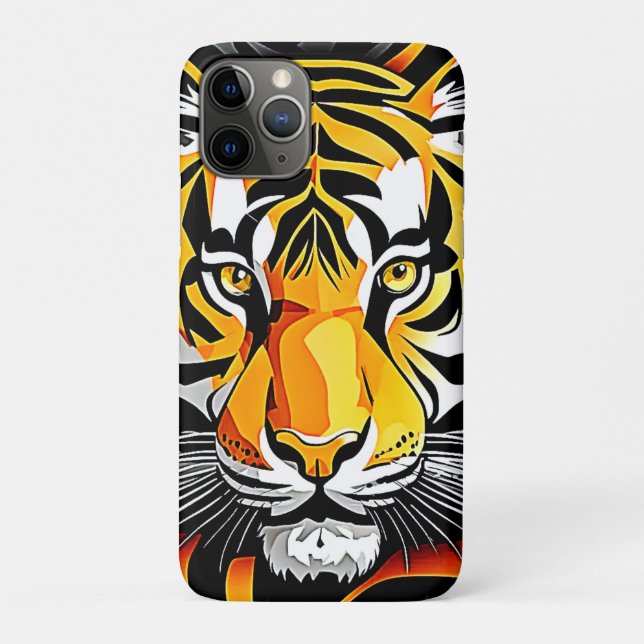 Abstract Tiger Art Case-Mate iPhone Case (Back)