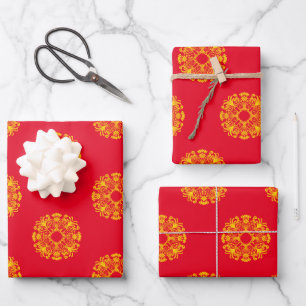 Abstract tiger art wrapping paper sheet