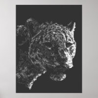 abstract tiger head face fine line art