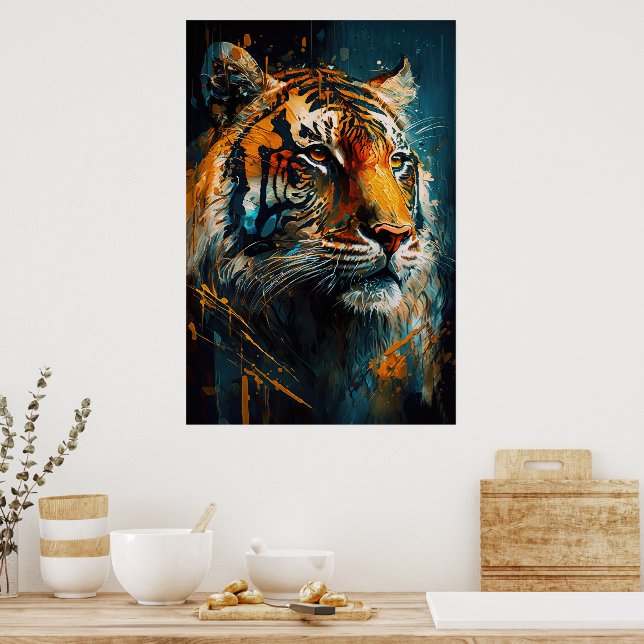 Abstract Tiger Poster (Kitchen)