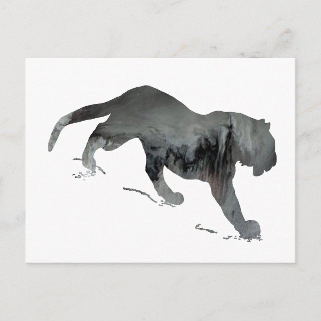 Abstract Tiger silhouette Postcard (Front)