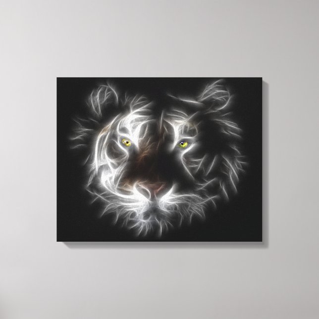 Abstract Tiger Wrapped Canvas (Front)