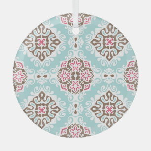 Abstract Tiled: Vintage Seamless Pattern Glass Tree Decoration