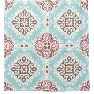 Abstract Tiled: Vintage Seamless Pattern Shower Curtain