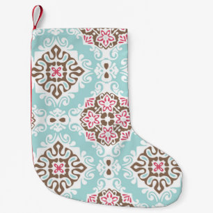 Abstract Tiled: Vintage Seamless Pattern Small Christmas Stocking