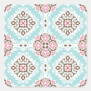 Abstract Tiled: Vintage Seamless Pattern Square Sticker