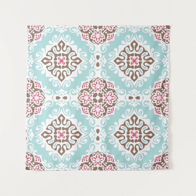 Abstract Tiled: Vintage Seamless Pattern Tapestry (Front)