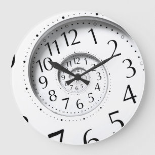 Abstract Time Spiral Infinity Decorative Clock