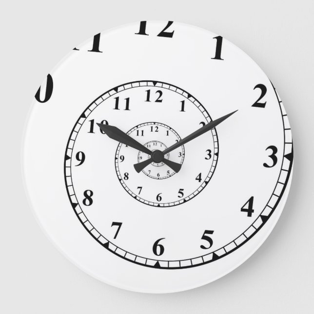 Abstract Time Spiral Infinity Wall Clock (Front)