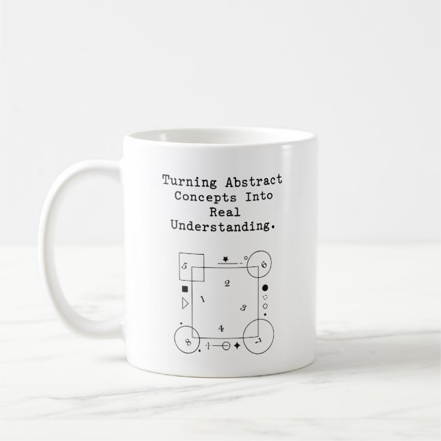 Abstract to Real Understanding | Math Clarity Coffee Mug (Left)