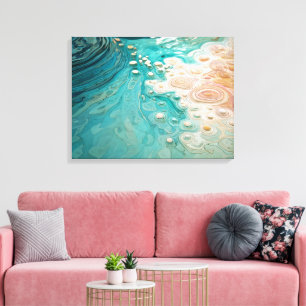Abstract Topographic Ocean Art Canvas Print