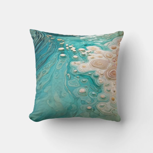 Abstract Topographic Ocean Art Cushion (Front)