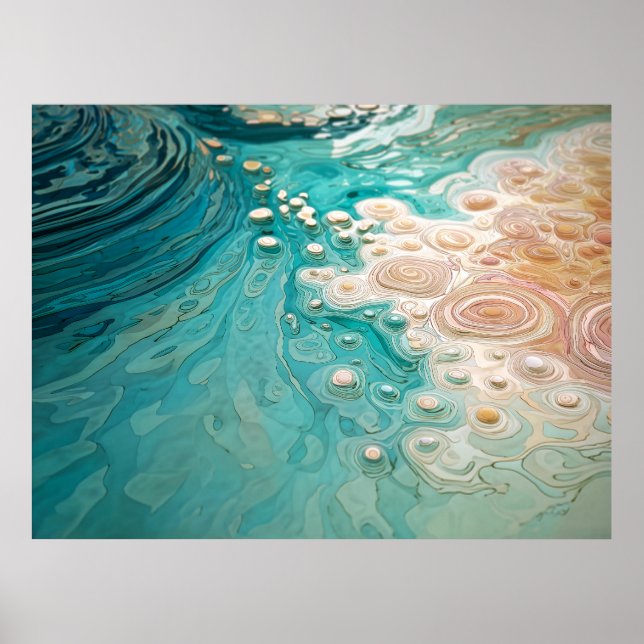 Abstract Topographic Ocean Art Poster (Front)