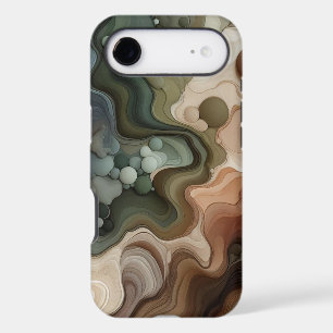 Abstract Topographic Phone Case — Flowing Earth To