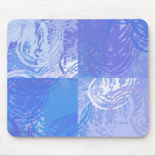 Abstract Tossed Turquoise and Purple Mouse Mat
