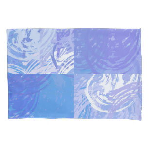 Abstract Tossed Turquoise and Purple Pillowcase