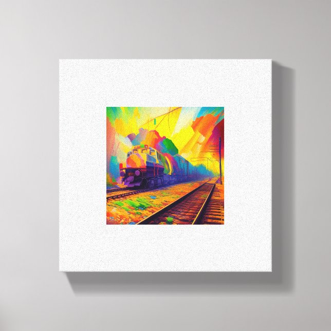 abstract Train painting  Canvas Print (Front)