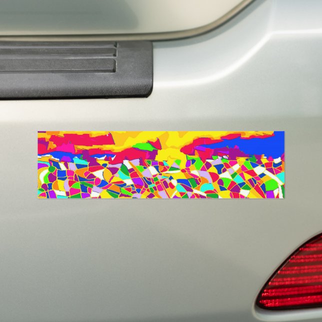 Abstract Transcendence-oil painting Bumper Sticker (On Car)