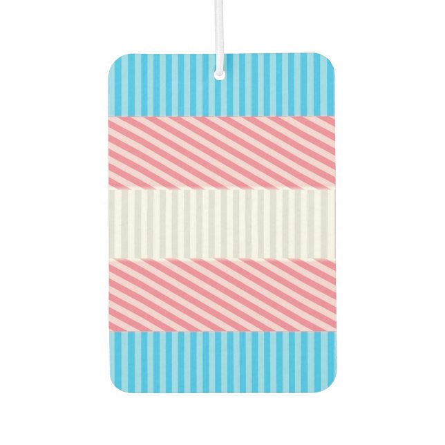 Abstract Transgender Pride Flag   Car Air Freshener (Front)