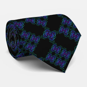 Abstract Translucent Layered Line Repeat Pattern Tie