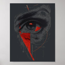 Abstract Trash Polka Eye Poster