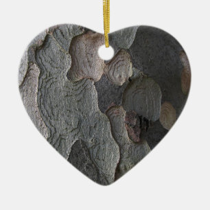 Abstract tree bark macro ornament