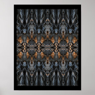 Abstract Tree Bark Wood Pattern Poster
