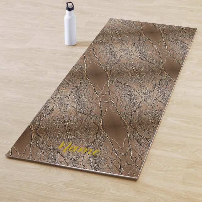 Abstract Tree Branches Brown Personalised Yoga Mat (In Situ)