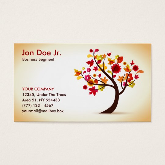 Abstract tree business card