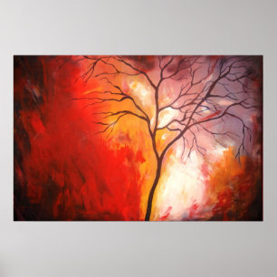 Abstract Tree Canvas Painting Art Print