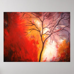Abstract Tree Canvas Painting Art Print