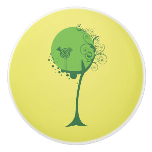 Abstract Tree Ceramic Knob