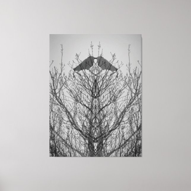 Abstract tree crow bird print (Front)