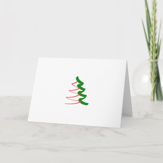 Abstract Tree Customizable Holiday Card (Front)