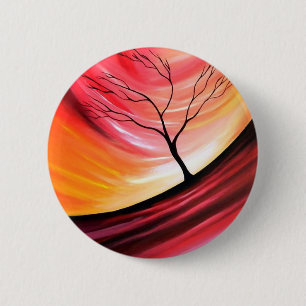 Abstract Tree - Modern Art 6 Cm Round Badge