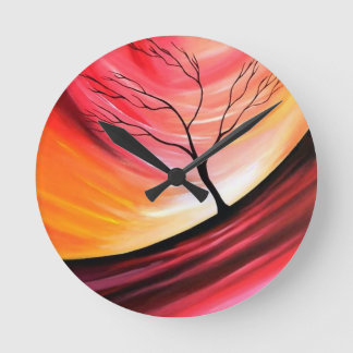 Abstract Tree - Modern Art Round Clock