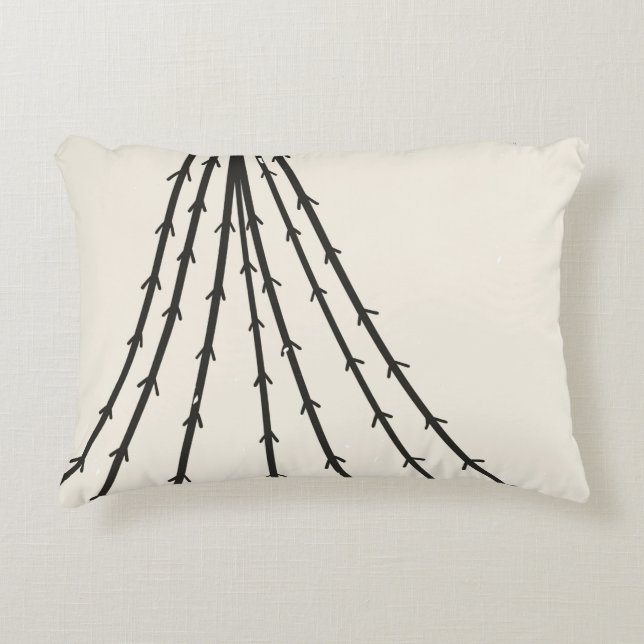 Abstract tree moon decorative cushion (Front)