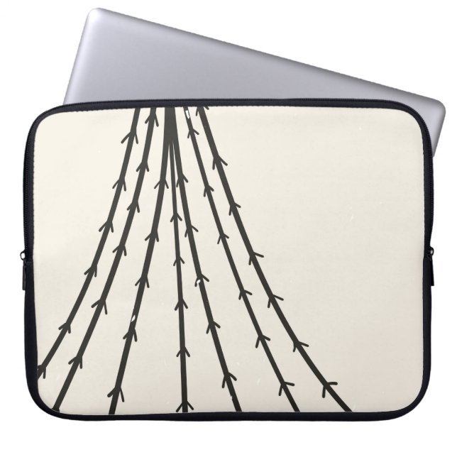 Abstract tree moon laptop sleeve (Front)