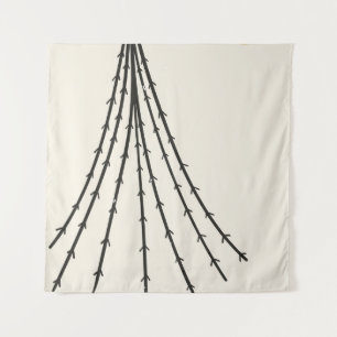 Abstract tree moon tapestry