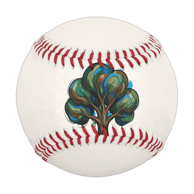 Abstract tree playful art baseball (Front)