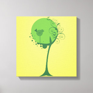 Abstract Tree Wrapped Canvas