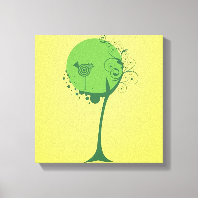 Abstract Tree Wrapped Canvas (Front)