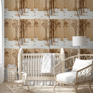 abstract trees and woods art  wallpaper