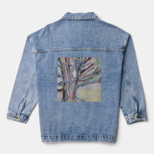 Abstract Trees Denim Jacket