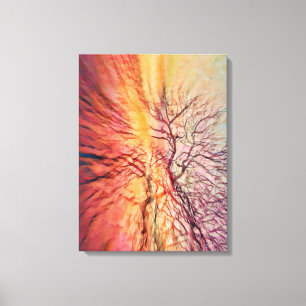Abstract Trees Funky Zoom Photography Art Print