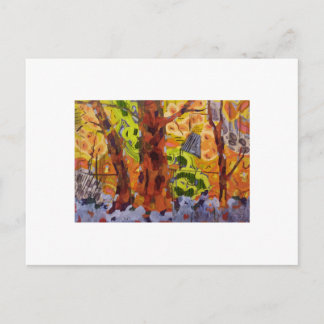 Abstract Trees Postcard