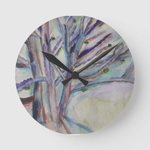 Abstract Trees Round Clock