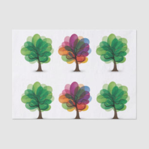 Abstract Trees Tissue Paper