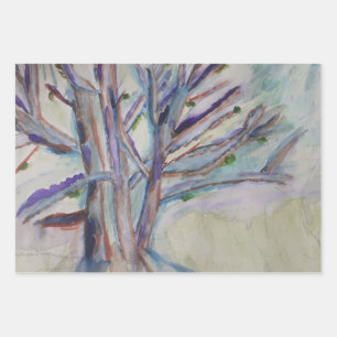 Abstract Trees Wrapping Paper Sheet